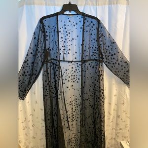 Sheer star pattern kimono